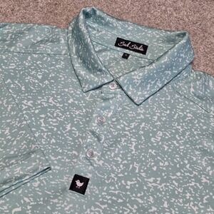 Bad Birdie Shirt Men's XL Mint Green Abyss Pique Performance Golf Polo Stretch